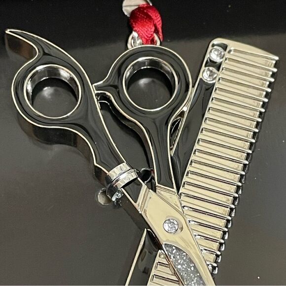 Regent Square Studio Design Hair Stylist Scissor & Comb Sparkling Ornament - Picture 9 of 9
